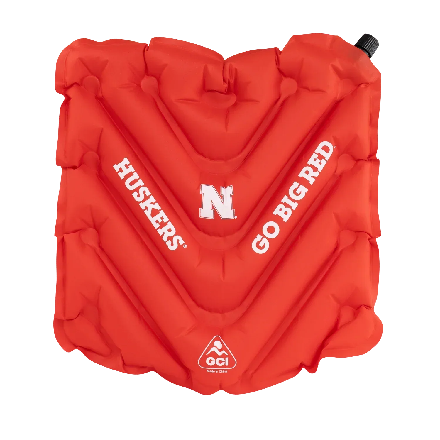 College V Seat™ Inflatable Stadium Cushion - Nebraska Cornhuskers - Stadium Comfort