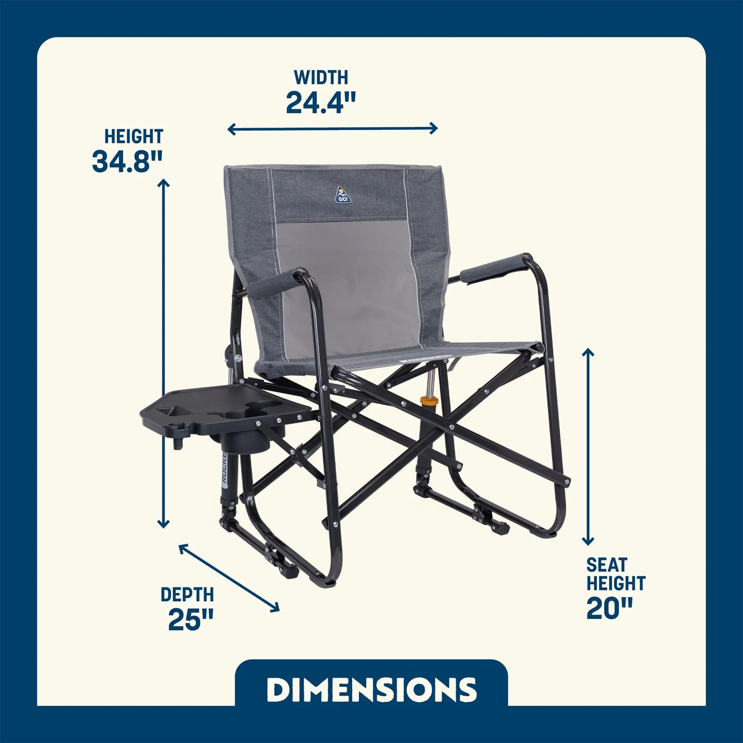 Freestyle Rocker™ with Side Table - Classic Prep