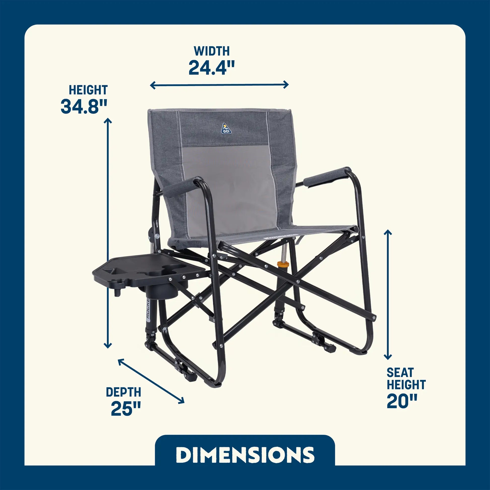 Freestyle Rocker™ with Side Table - Classic Prep