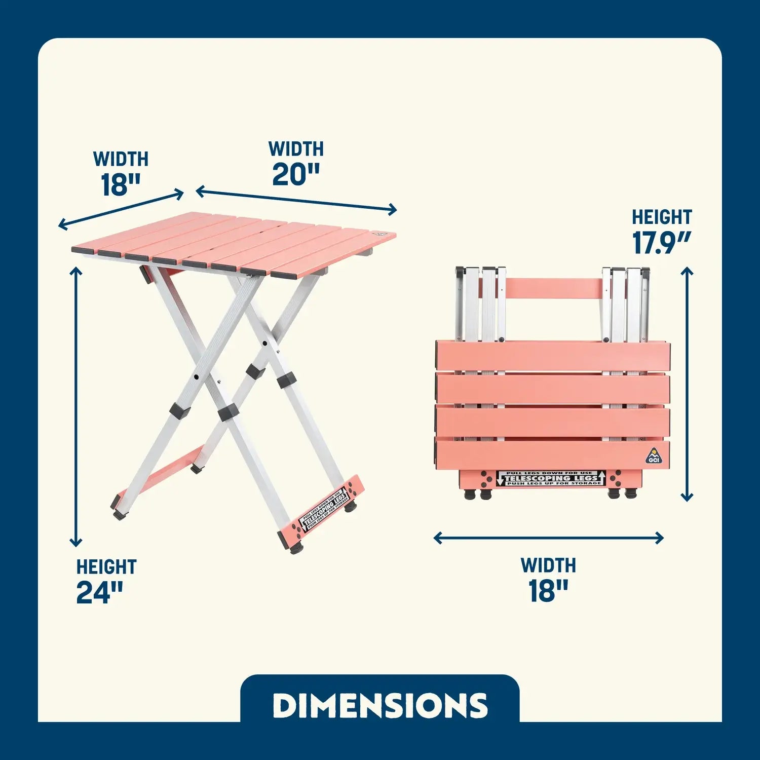Compact Camp Table 20™ - Tailgate Table