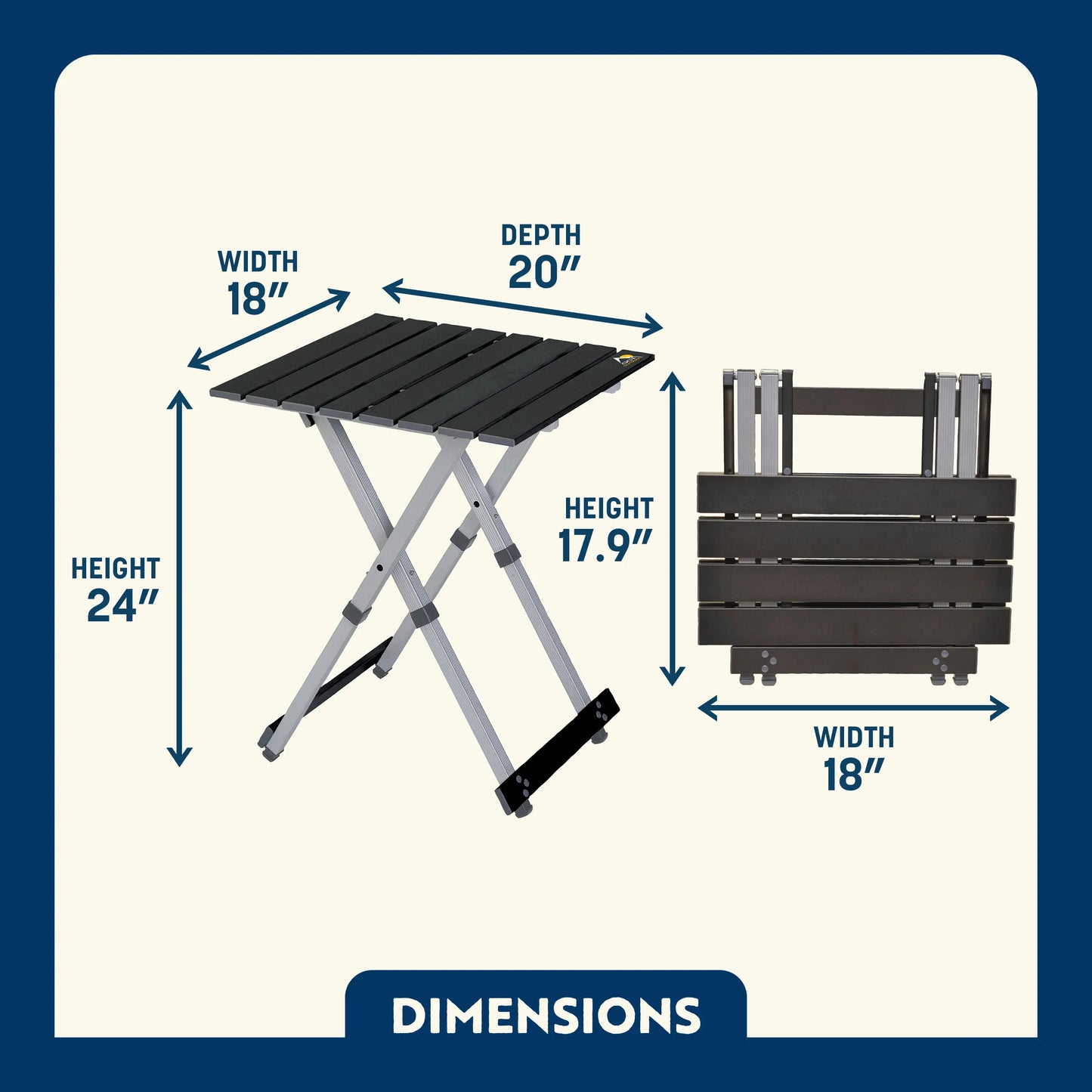 Compact Camp Table 20™ - Tailgate Table