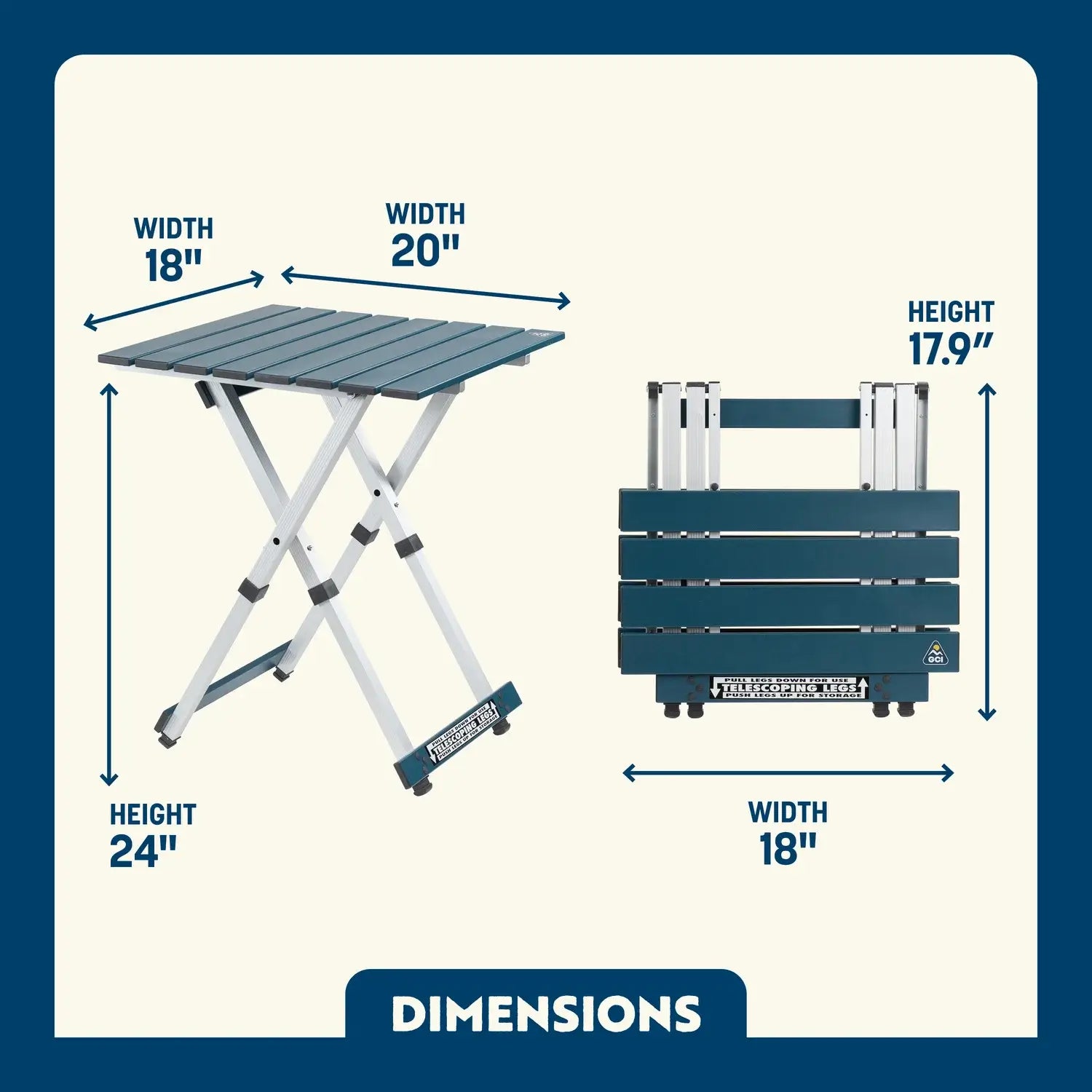 Compact Camp Table 20™ - Tailgate Table