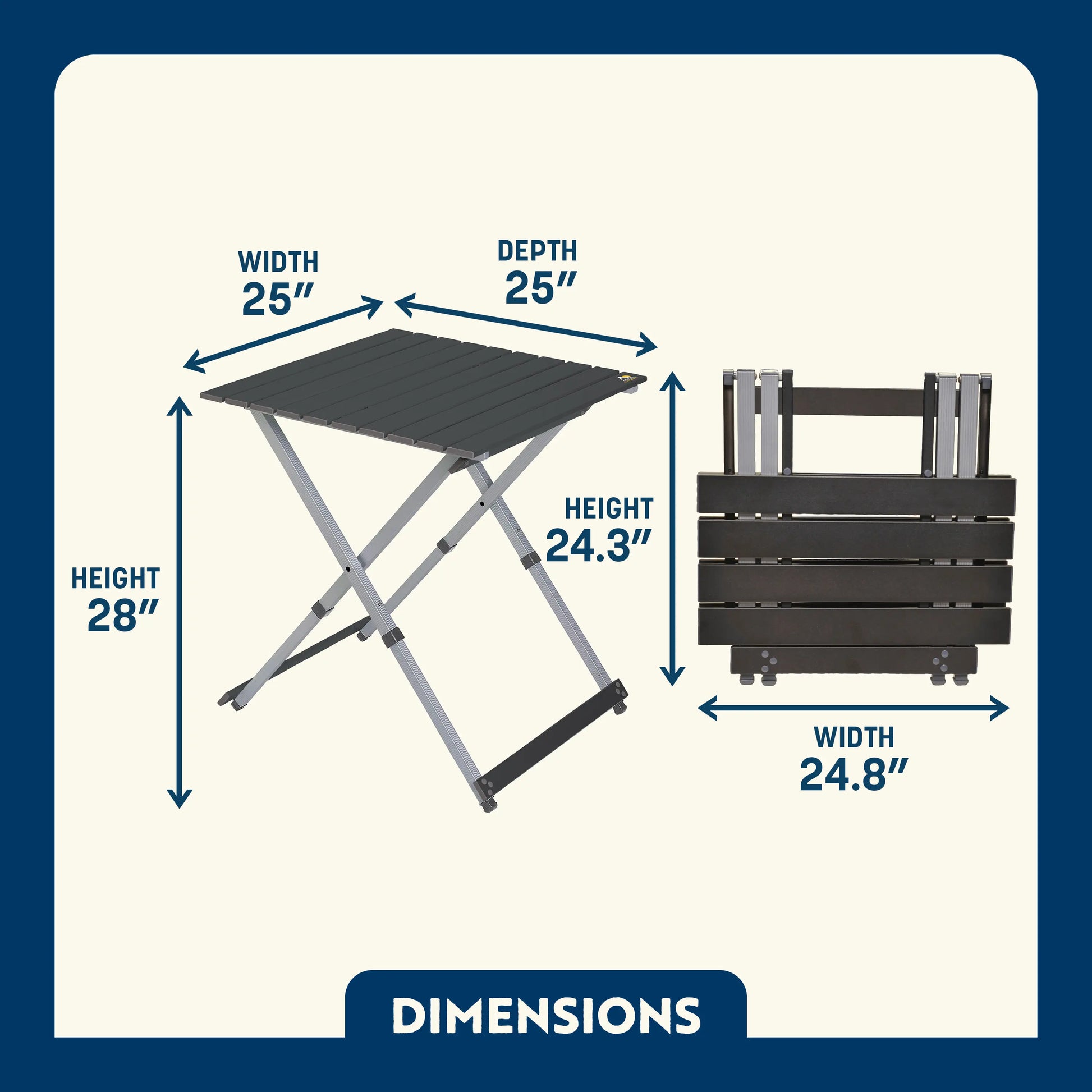 Compact Camp Table 25™ - Tailgate Station