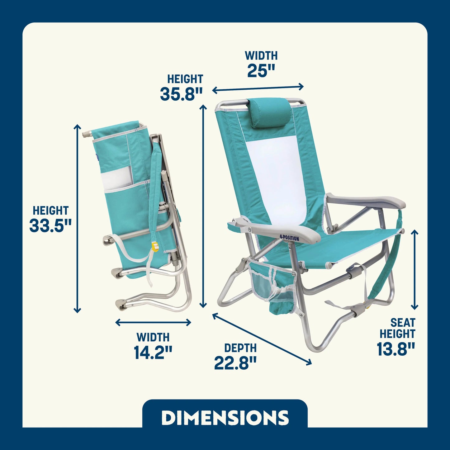 Bi-Fold Beach Chair™ - Coastline Carry
