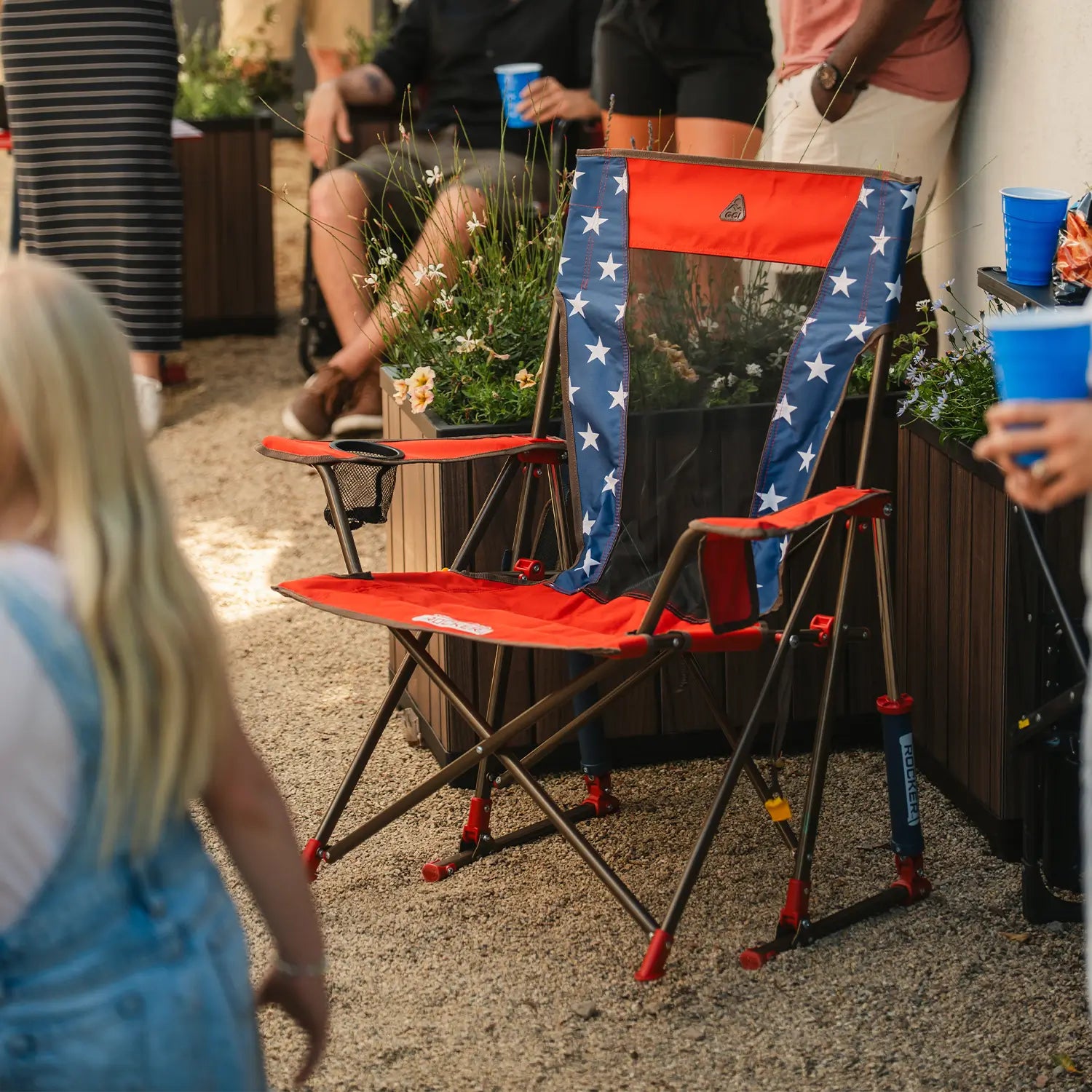 Comfort Pro Rocker™ - USA Anniversary Deluxe - Tailgate Comfort