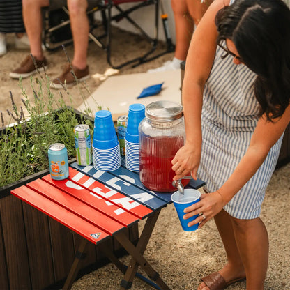 Compact Camp Table 20™ - USA Anniversary Deluxe - Tailgate Serve