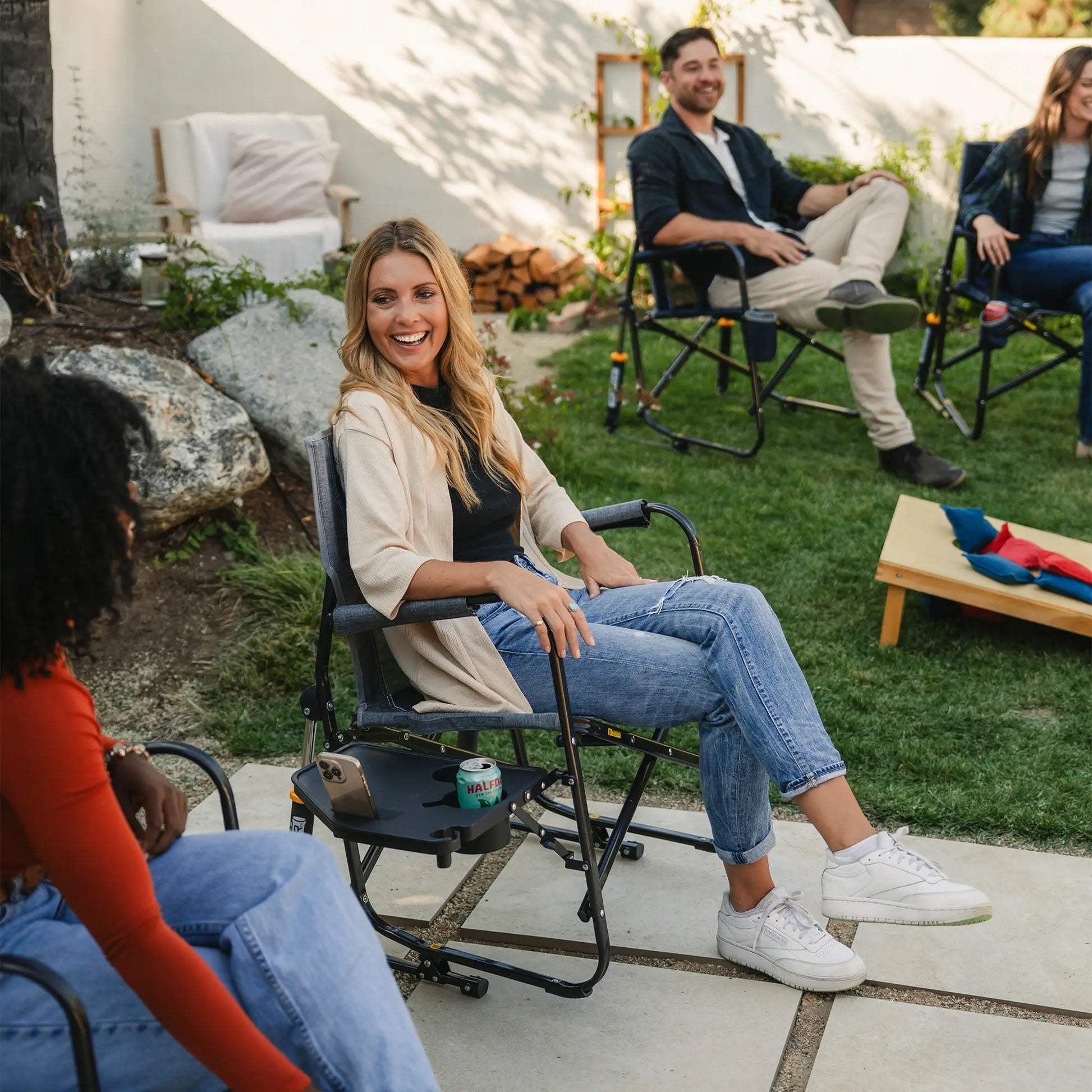 Freestyle Rocker™ with Side Table - Classic Prep