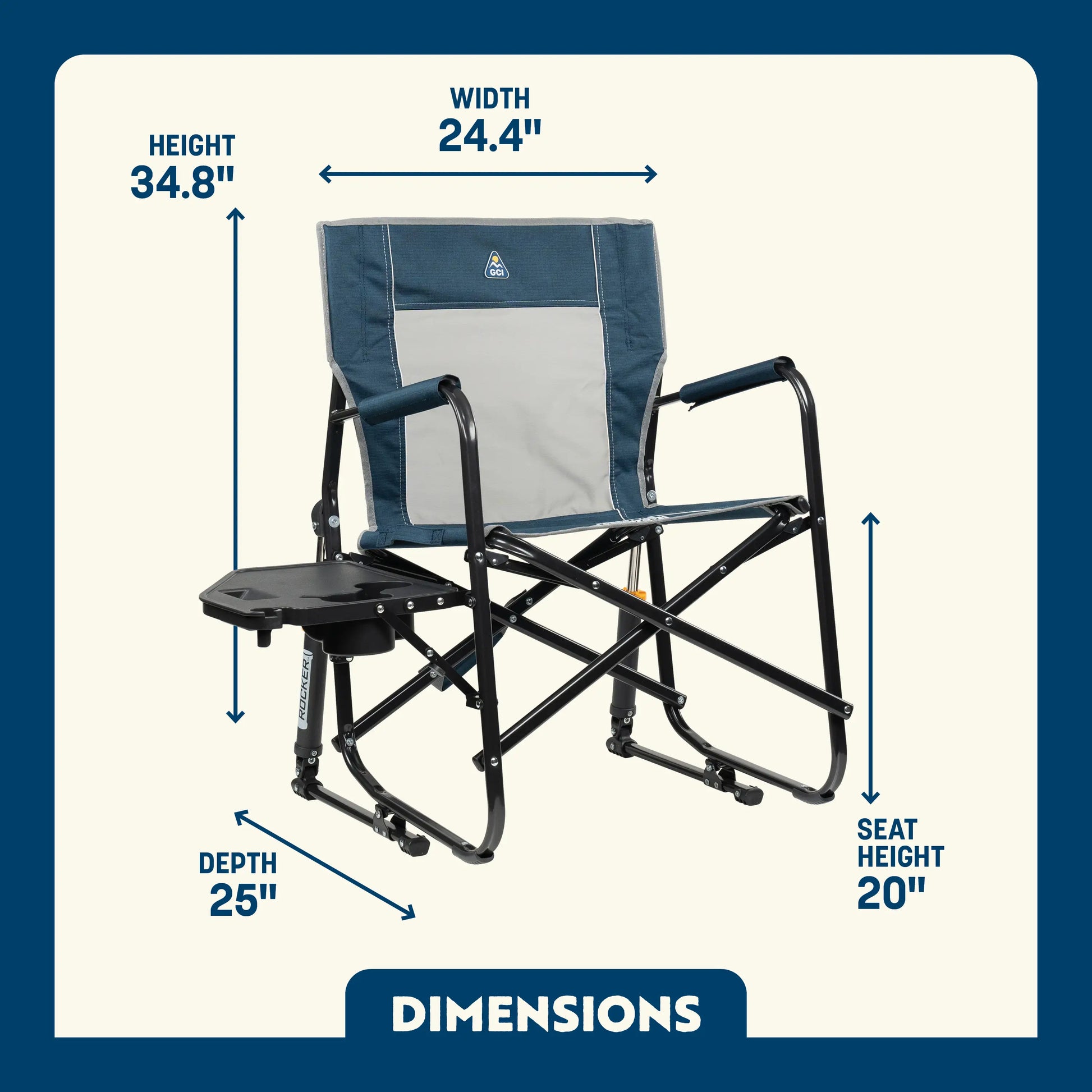 Freestyle Rocker™ with Side Table - Classic Prep