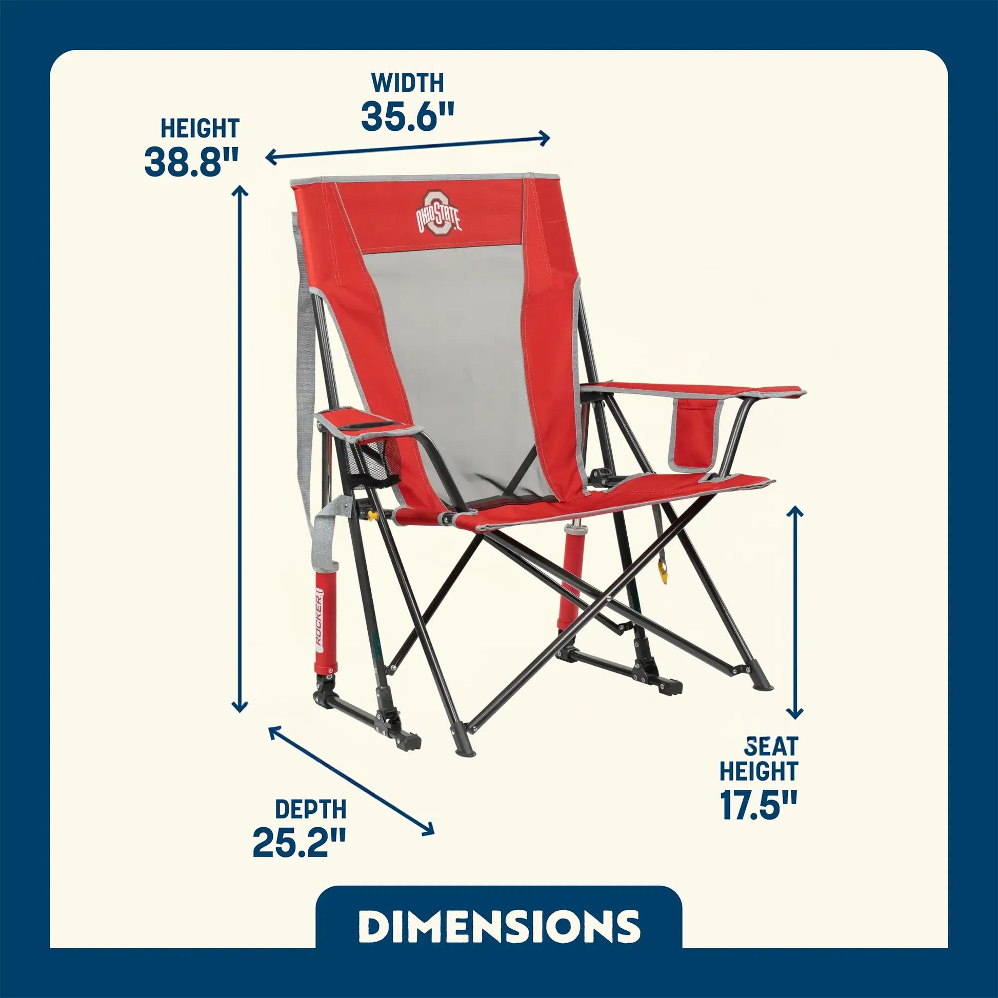 College Comfort Pro Rocker™ - Ohio State Buckeyes - Game Day Pick