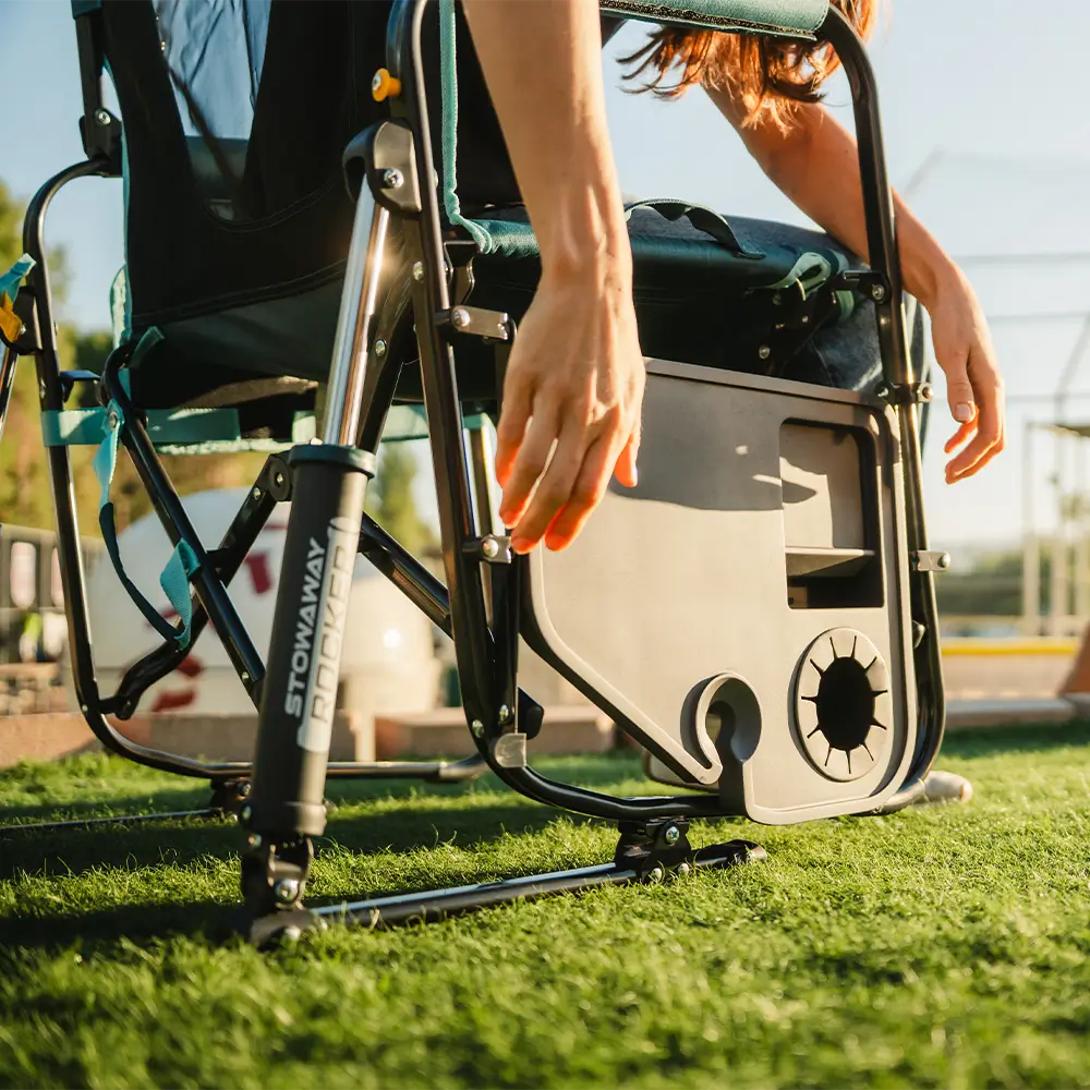 Stowaway Rocker™ with Side Table - Tailgate Prep