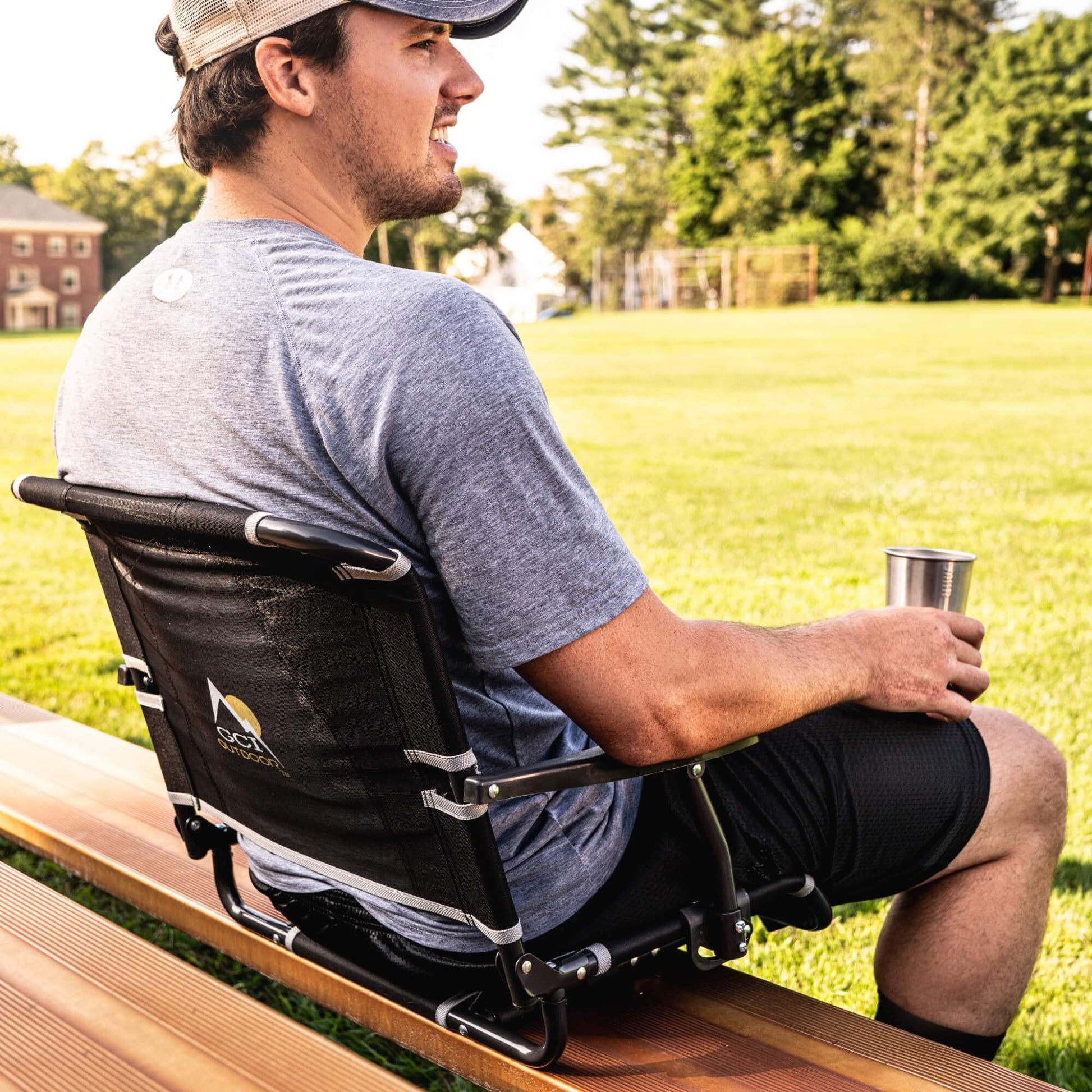 Big Comfort Stadium Chair™ with Armrests - Game Day Choice