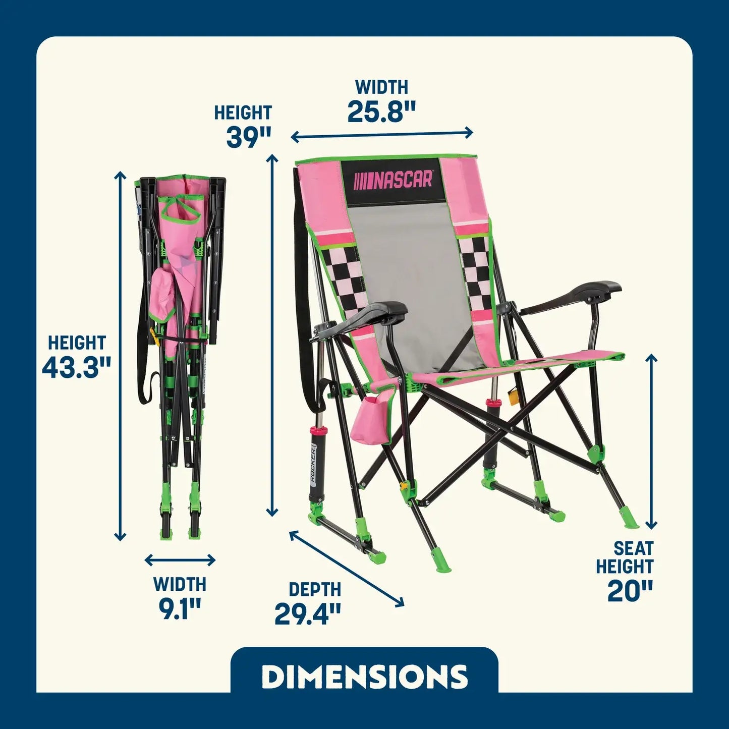RoadTrip Rocker™ - NASCAR For Her - Sideline Style