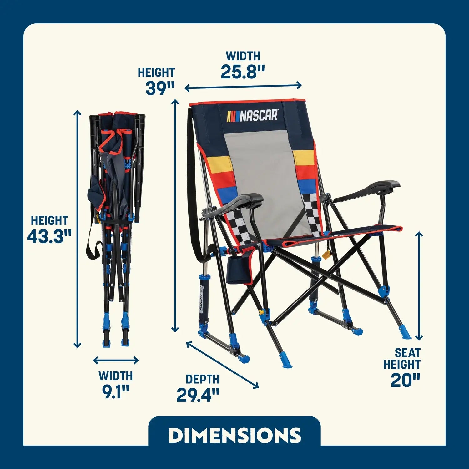 RoadTrip Rocker™ - NASCAR For Him - Weekend Tailgate