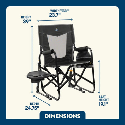 Stowaway Rocker™ with Side Table - Tailgate Prep